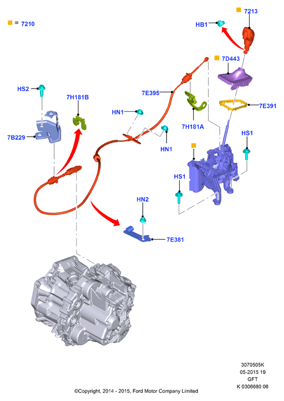 Перекл.пер.-Автомат.кор.пер., 6 Speed Auto GFT PS195