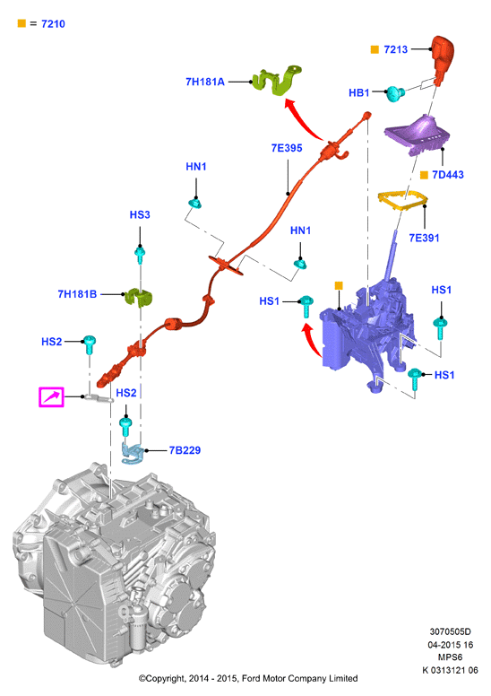 Перекл.пер.-Автомат.кор.пер., 6 Speed Trans Powershift