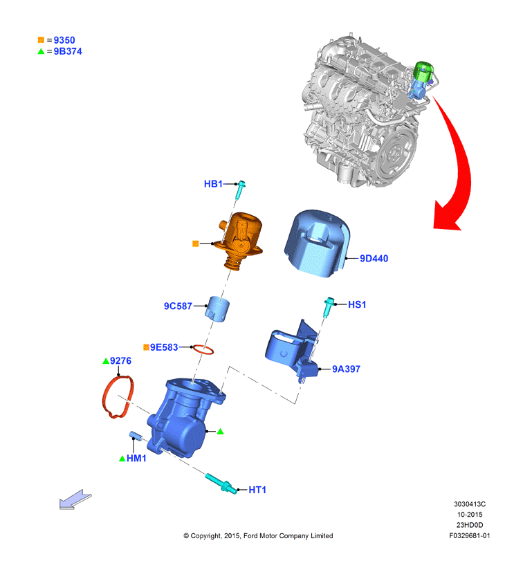 ТНВД, установл. на двигат., 2.3L TiVCT Turbo         (23HD0D_C)