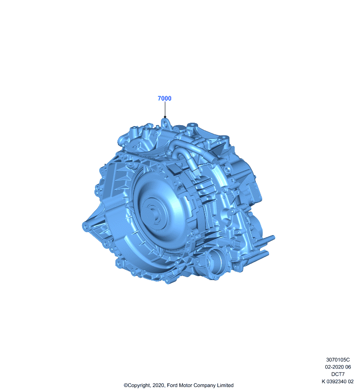 Коробка передач и привод спидометра, 7 SPD DCT MAN TRANS (DCT7_C)