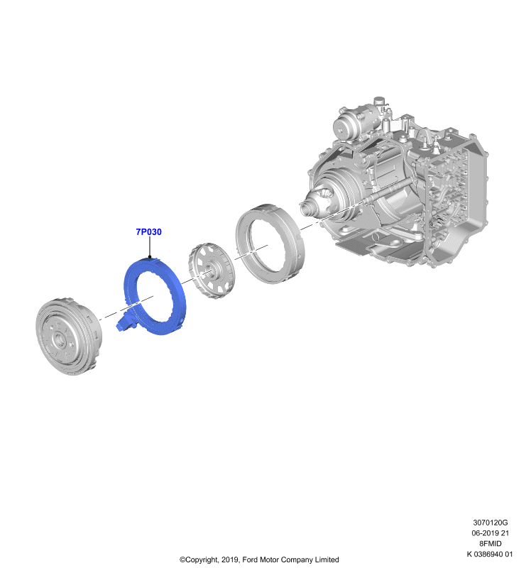Муфта передачи задн.хода и эл-ты, 8 Speed Mid Range Auto Trans