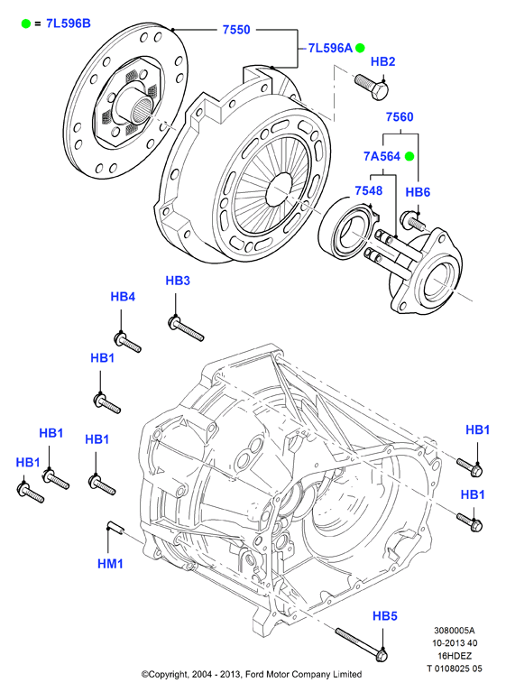 Сцепление, Zetec 1.6 DOHC EFI