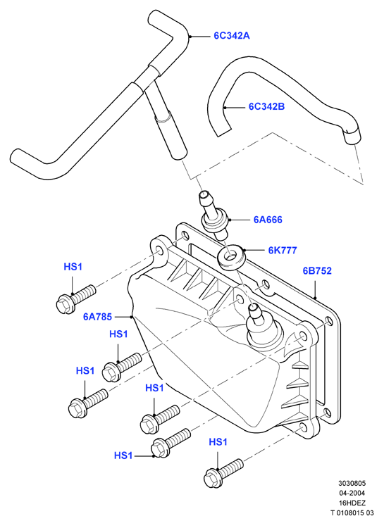 Сист.пониж.токс.выхл.-картер, Zetec 1.6 DOHC EFI