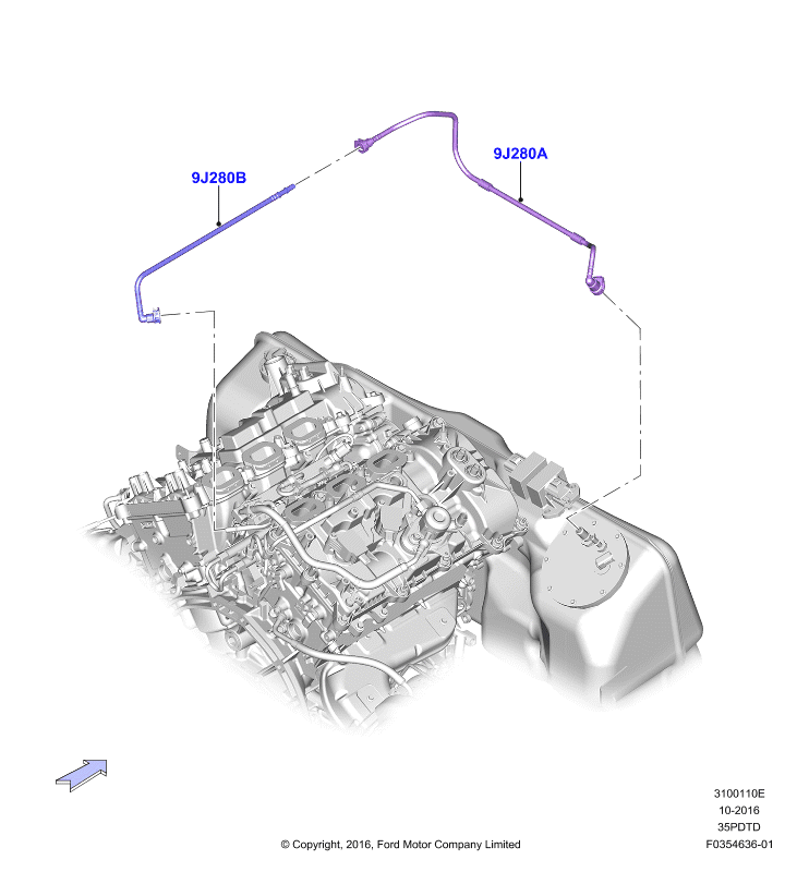 Топливные магистрали, 3.5L DOHC Turbo