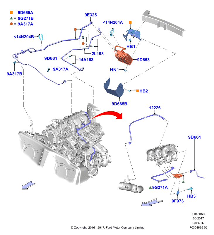 Система улавливания паров топлива, 3.5L DOHC Turbo