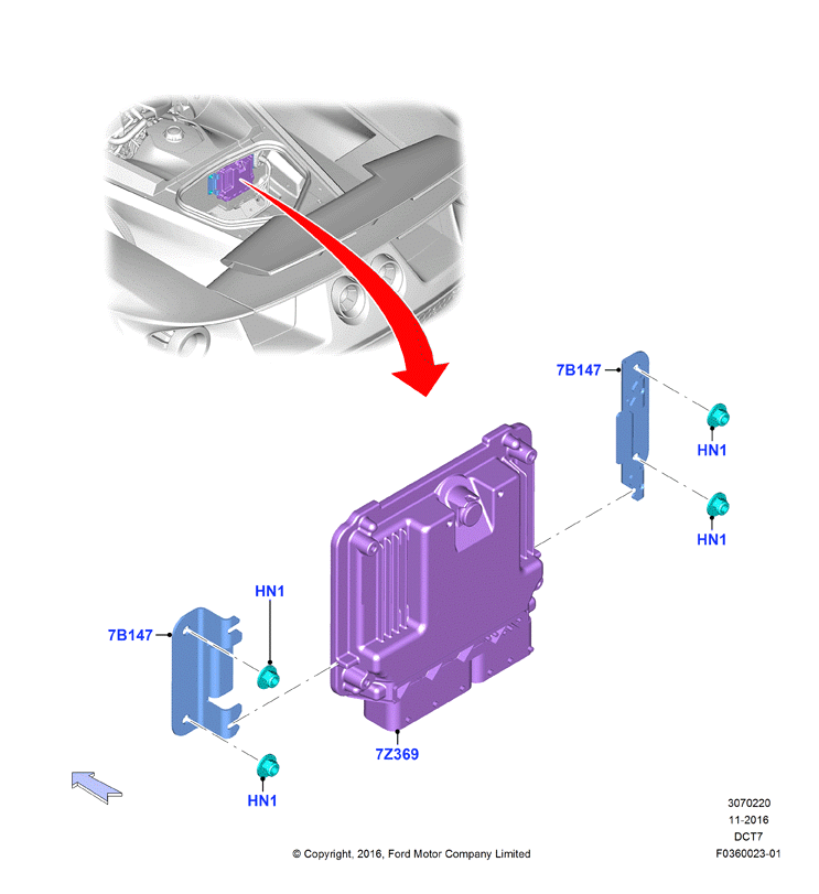 Модули и датчики коробки передач, 7 SPD DCT MAN TRANS       (DCT7_C)