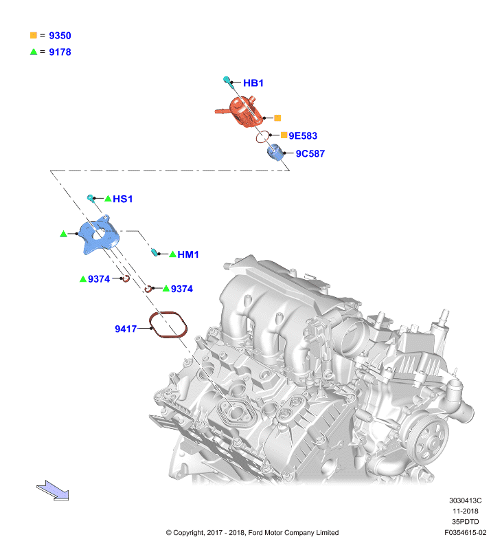 ТНВД, установл. на двигат., 3.5L DOHC Turbo