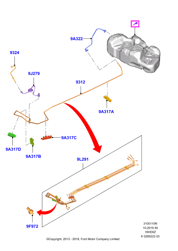 Топливные магистрали, 1.6 Sigma GTDI