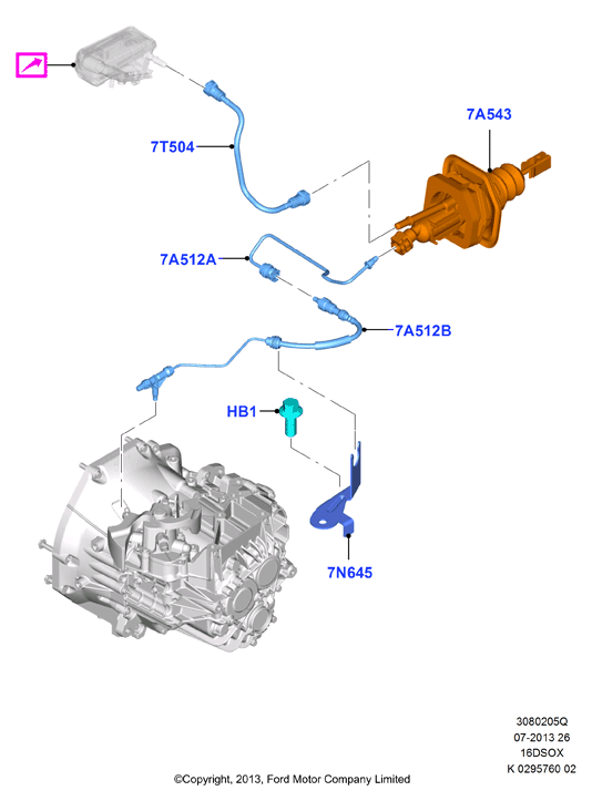 Главный и рабочий цилиндры сцеплен., 1.6 SOHC Diesel