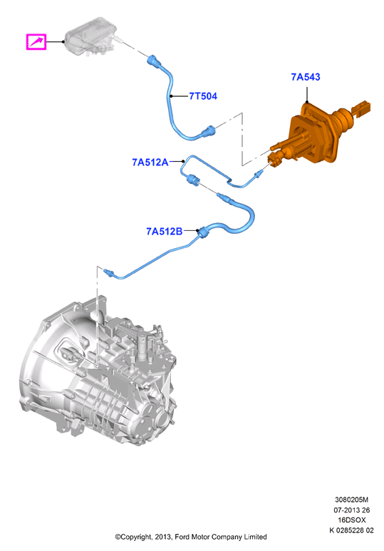 Главный и рабочий цилиндры сцеплен., 1.6 SOHC Diesel
