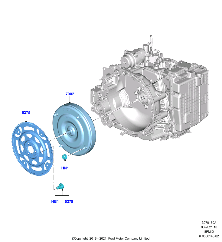 Гидротрансформатор, 8 Speed Mid Range Auto Trans