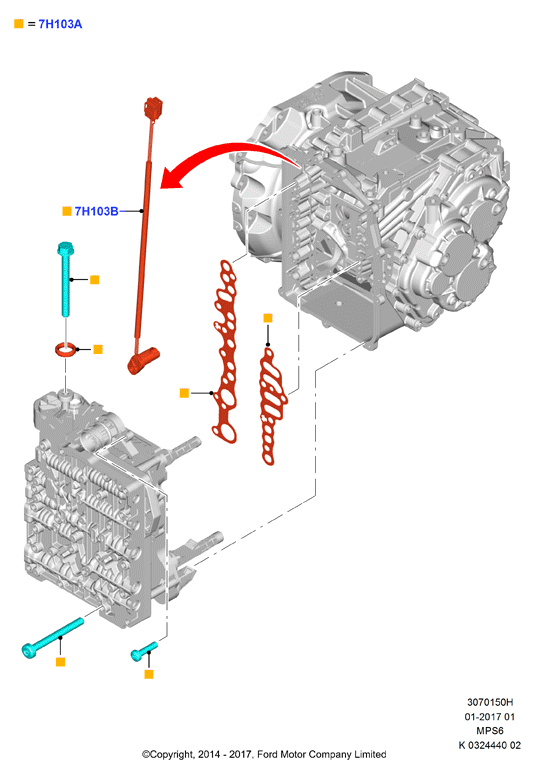 Блок клапанов и главн.блок упр., 6 Speed Trans Powershift