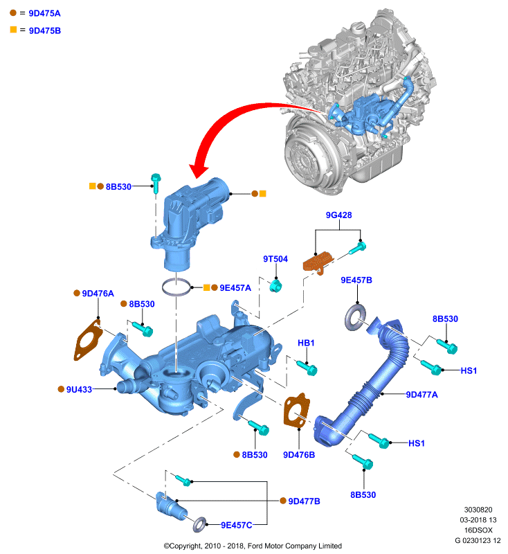 Рециркуляция отработавших газов, 1.6 SOHC Diesel