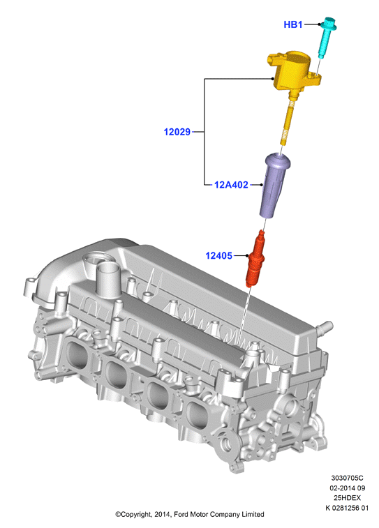 Катушка заж.и провода/свечи заж., 2.5L I4 16v DOHC EFI