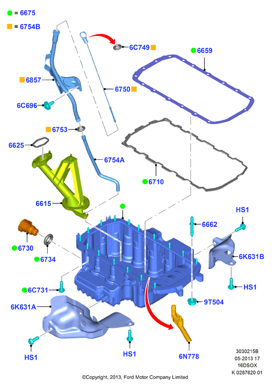 Масл. картер/указат. уровня масла, 1.6 SOHC Diesel