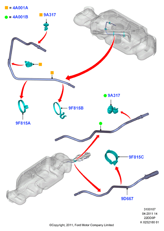 Система улавливания паров топлива, 2.2 Duratorq TC
