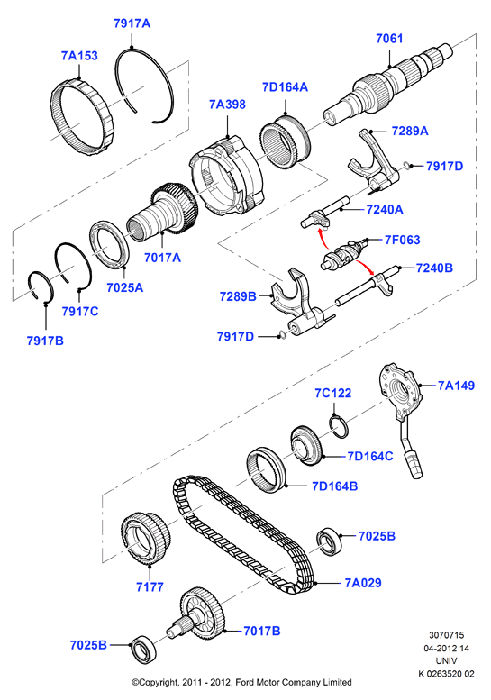 Transfer Drive Components - Output, Transfer Box (UNIV_T)