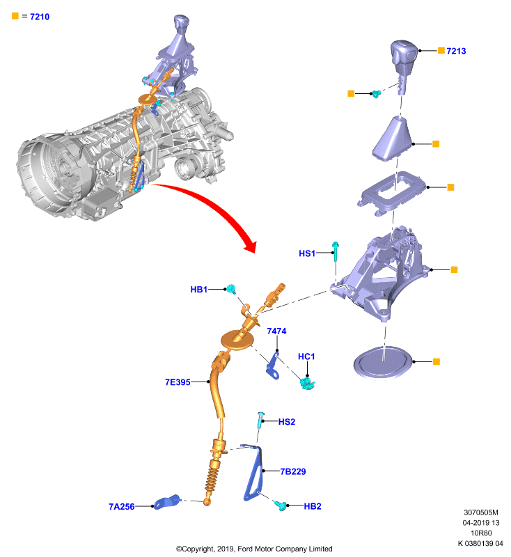 Перекл.пер.-Автомат.кор.пер., 10 Speed Auto Transmission