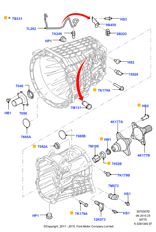 Внеш.эл-ты мех.кор.пер., 5 Speed Manual Transmission