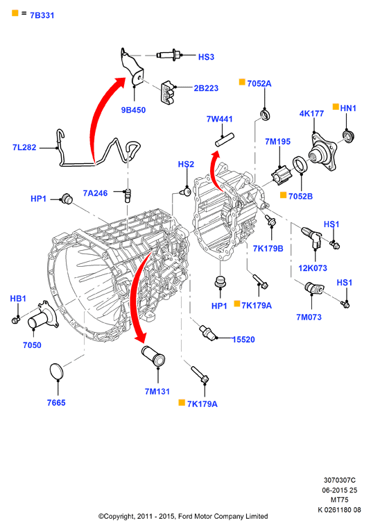 Внеш.эл-ты мех.кор.пер., 5 Speed Manual Transmission