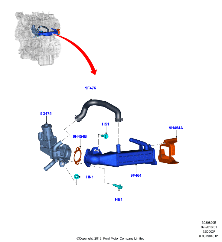 Рециркуляция отработавших газов, 3.2 Duratorq Diesel