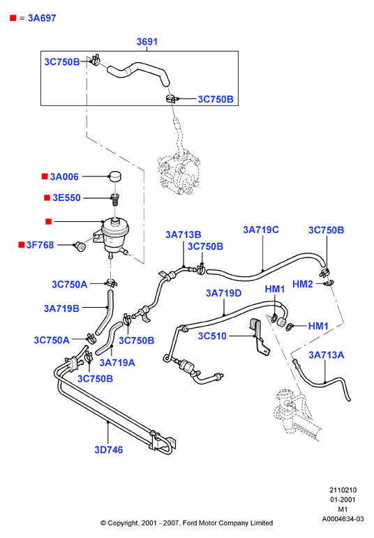 Пит.и возвр.шланги усил.рул.упр.