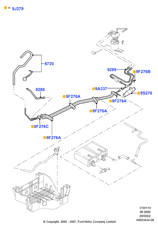 Топливные магистрали, 3.0 V6 DOHC 24v Duratec