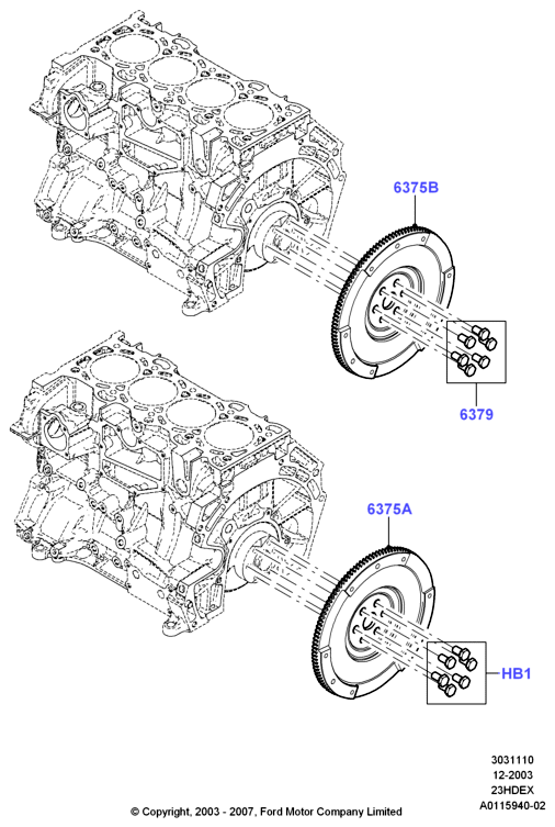 Маховик, 2.3L I4 16v DOHC EFI