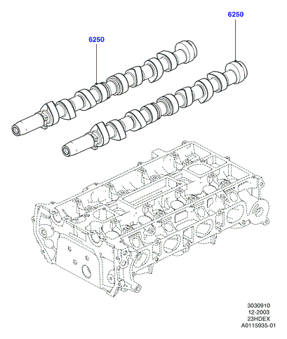 Распределительный Вал, 2.3L I4 16v DOHC EFI