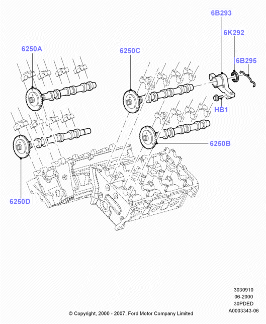 Распределительный Вал, 3.0 V6 DOHC 24v Duratec
