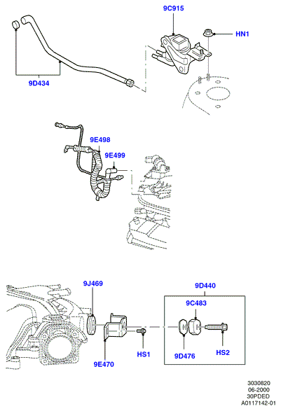 Рециркуляция отработавших газов, 3.0 V6 DOHC 24v Duratec