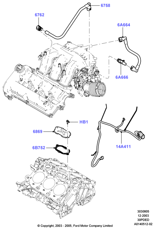 Сист.пониж.токс.выхл.-картер, 3.0 V6 DOHC 24v Duratec