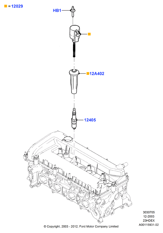 Катушка заж.и провода/свечи заж., 2.3L I4 16v DOHC EFI