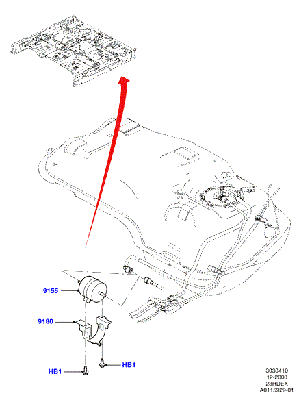 Топливный фильтр, 2.3L I4 16v DOHC EFI