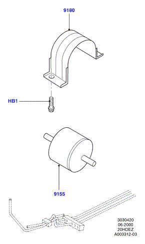 Топливный фильтр, 3.0 V6 DOHC 24v Duratec