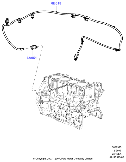 Подогреватель двигателя, 2.3L I4 16v DOHC EFI