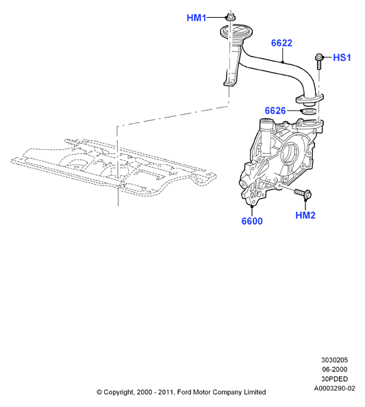 Масляный насос, 3.0 V6 DOHC 24v Duratec