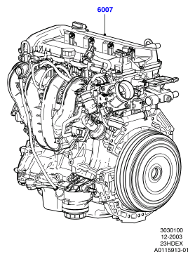 Полностью укомплектованн. двигатель, 2.3L I4 16v DOHC EFI