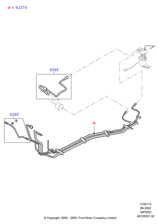 Топливные магистрали, 3.0 V6 DOHC 24v Duratec