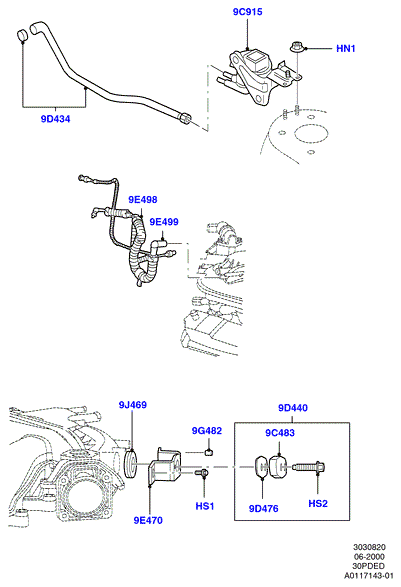 Рециркуляция отработавших газов, 3.0 V6 DOHC 24v Duratec