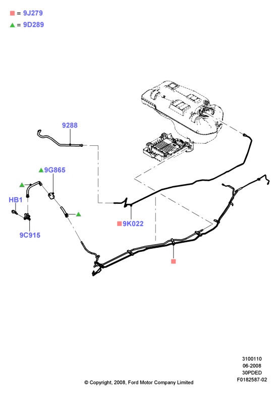Топливные магистрали, 3.0 V6 DOHC 24v Duratec