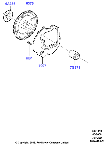 Маховик, 3.0 V6 DOHC 24v Duratec