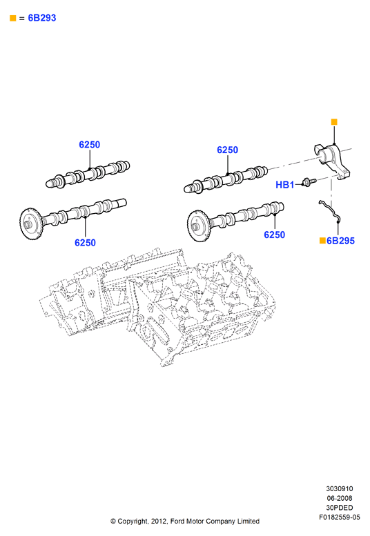 Распределительный Вал, 3.0 V6 DOHC 24v Duratec