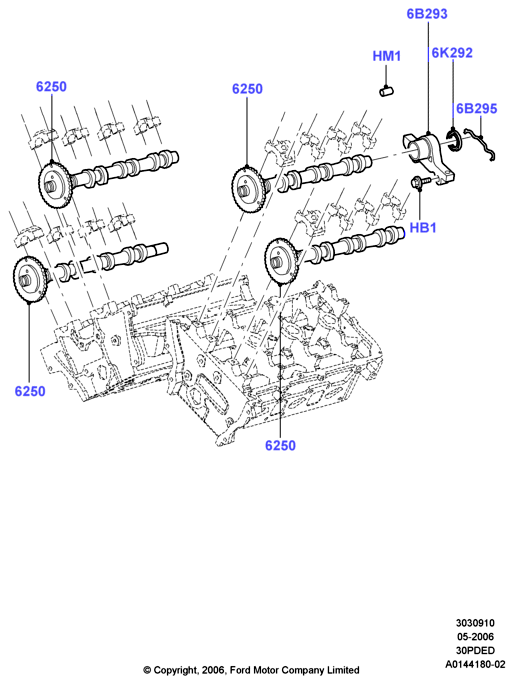 Распределительный Вал, 3.0 V6 DOHC 24v Duratec