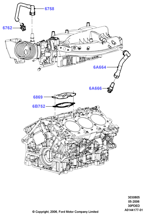 Сист.пониж.токс.выхл.-картер, 3.0 V6 DOHC 24v Duratec