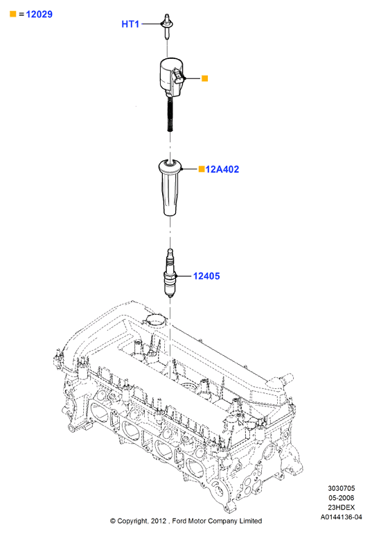 Катушка заж.и провода/свечи заж., 2.3L I4 16v DOHC EFI