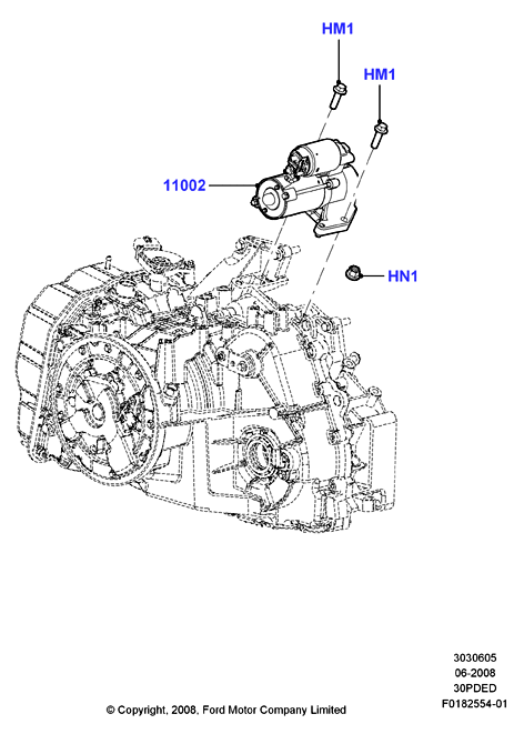 Опоры стартера, 3.0 V6 DOHC 24v Duratec