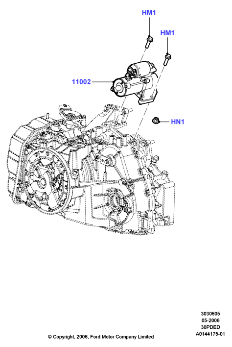 Опоры стартера, 3.0 V6 DOHC 24v Duratec