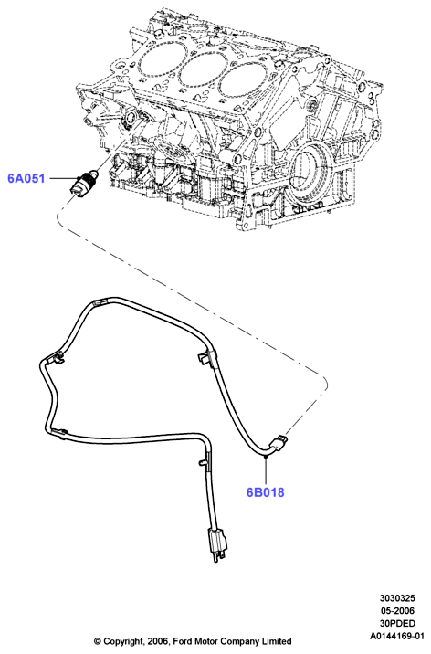 Подогреватель двигателя, 3.0 V6 DOHC 24v Duratec
