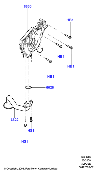 Масляный насос, 3.0 V6 DOHC 24v Duratec